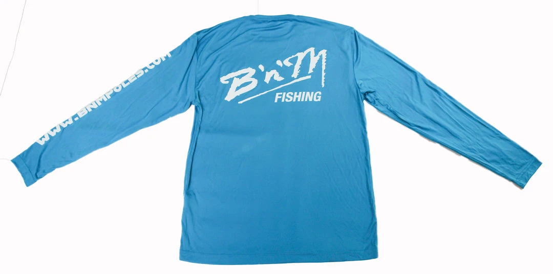 B'n'M Pole Company Apparel B'n'M Fishing Blue Dry Fit Long Sleeve 2 B'n'M Pole Company Apparel B'n'M Fishing Blue Dry Fit Long Sleeve