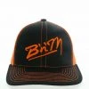 B'n'M Pole Company Neon Orange/Black Mesh Hat